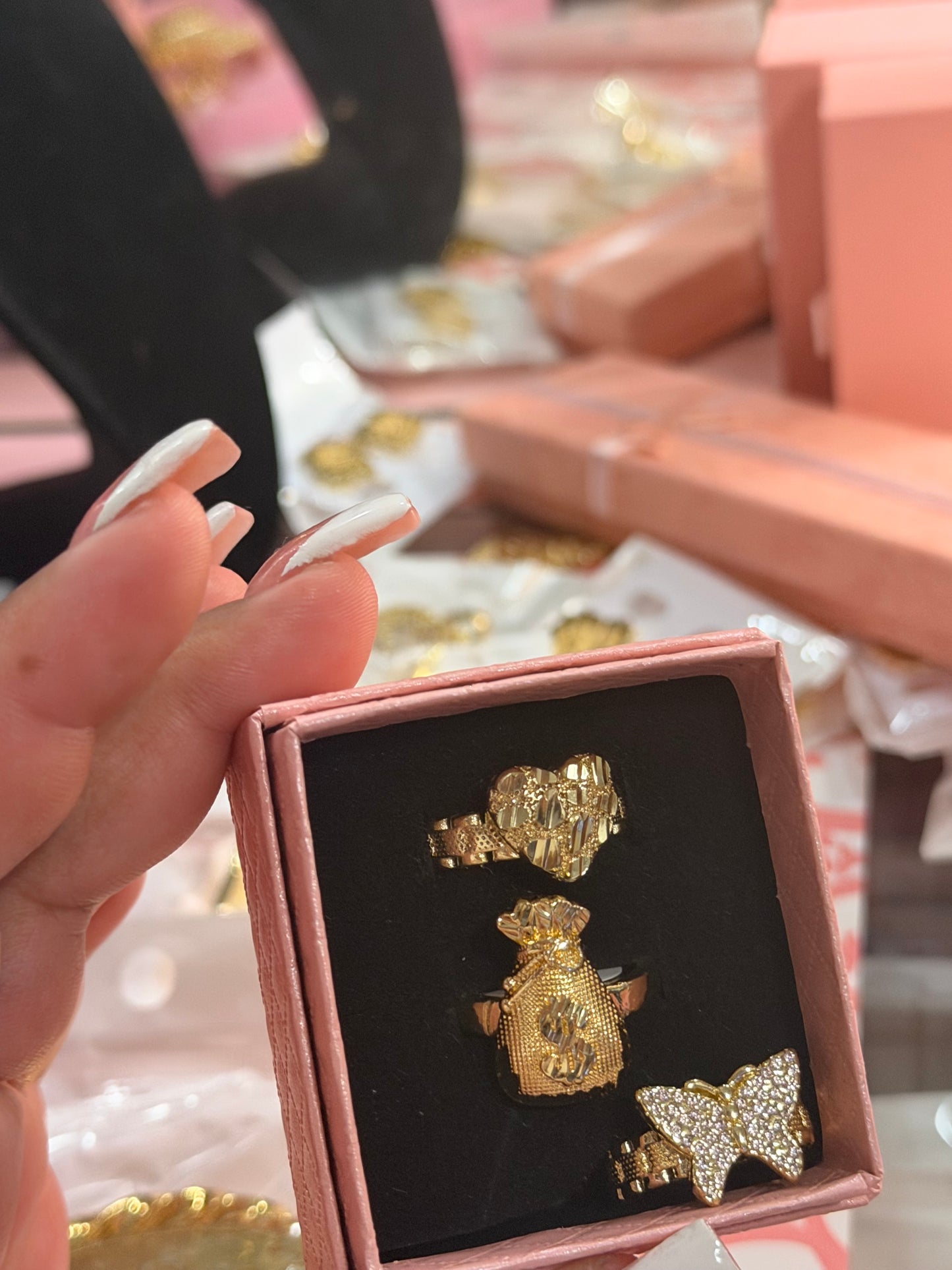 Rx Heart nugget ring