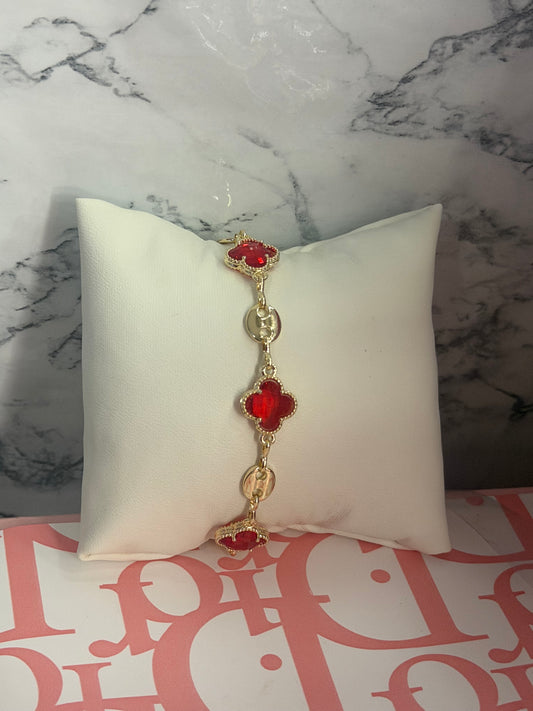 Red clover bracelet