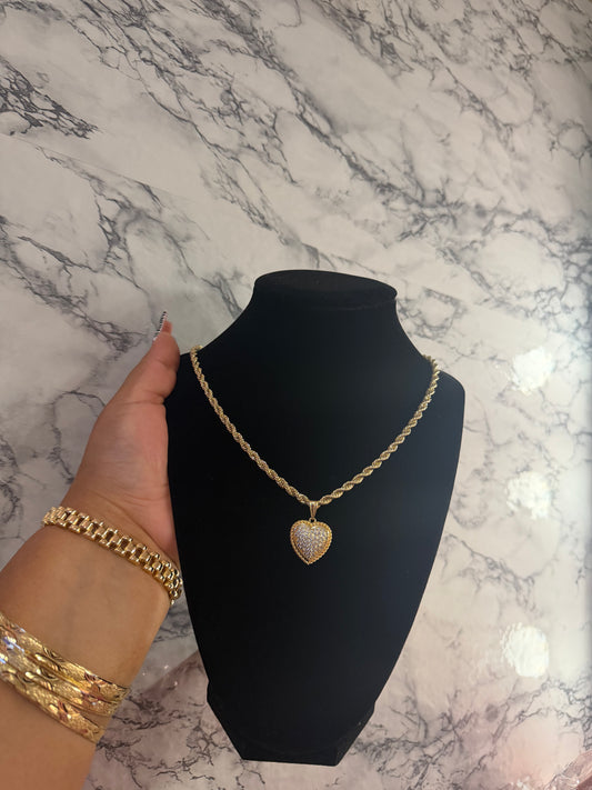 Rope heart chain ✨