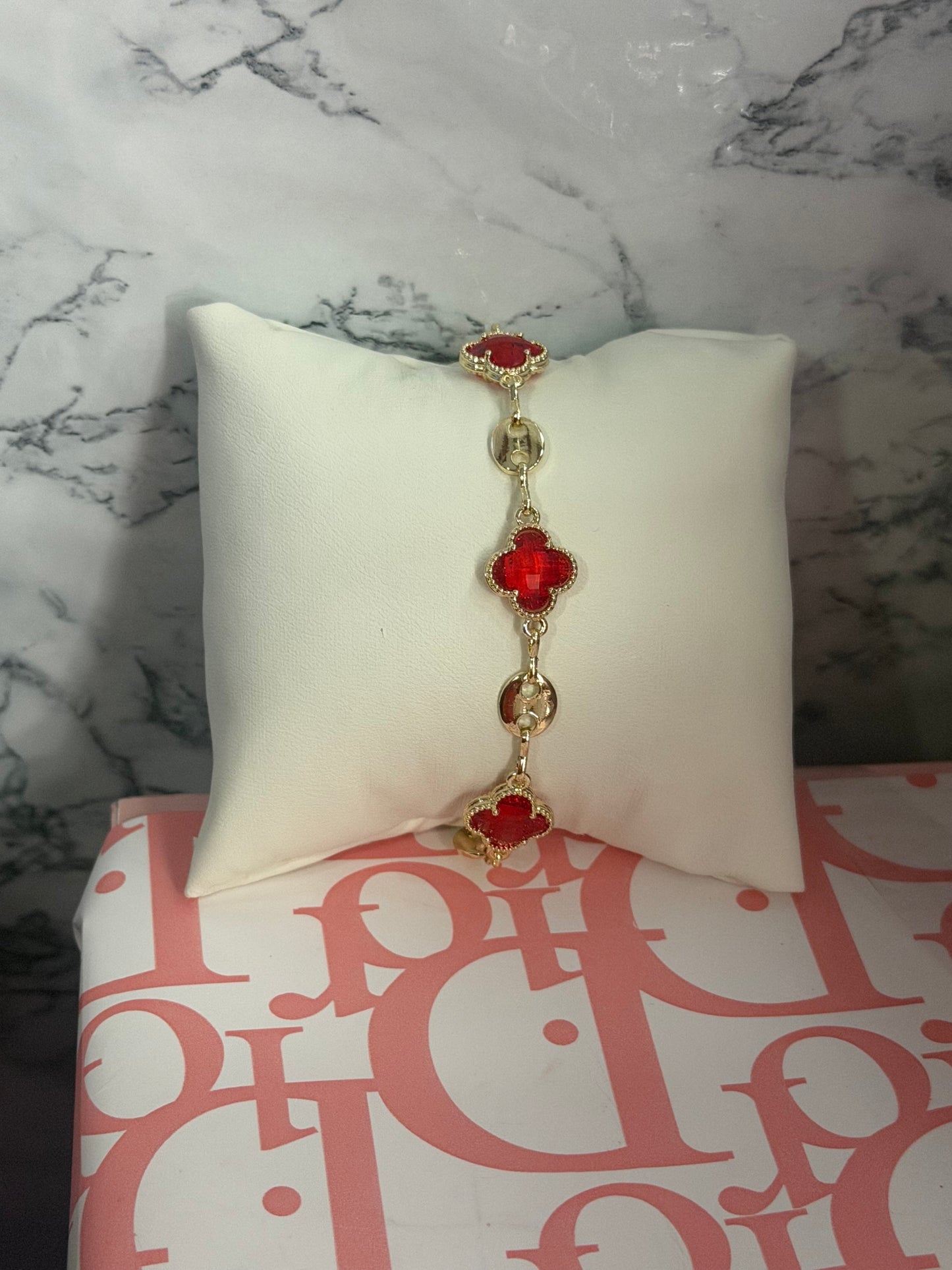 Red clover bracelet