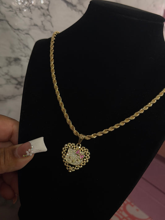 Pink bow Hk Rolex chain