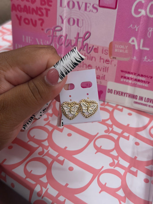 Butterfly heart studs ✨