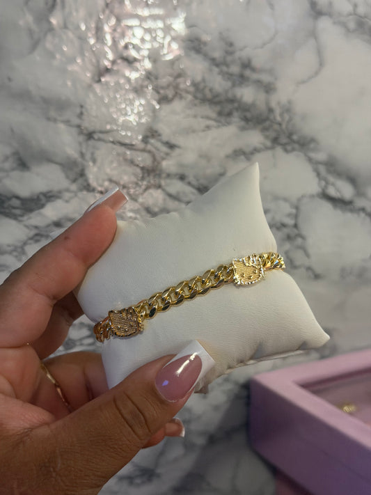 Lil HK face Cuban bracelet