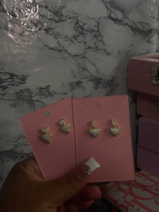 Heart studs
