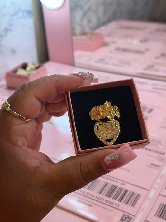 3 flower ring