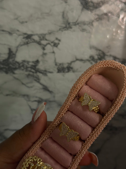 Diamond butterfly ring