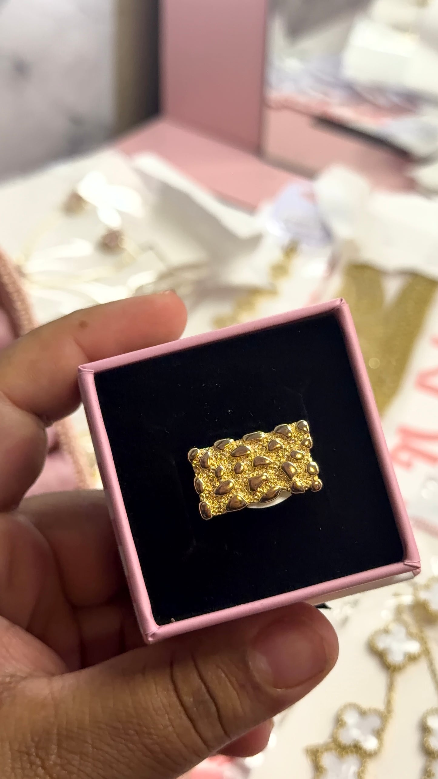 Square nugget ring